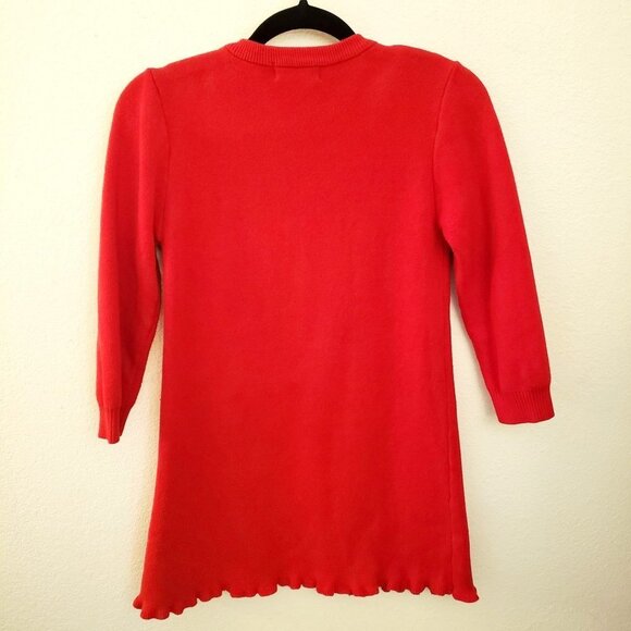 Ami Baby Girls Red and White Knit Sweater Dress Size 8-10 Years EUC - Picture 4 of 10